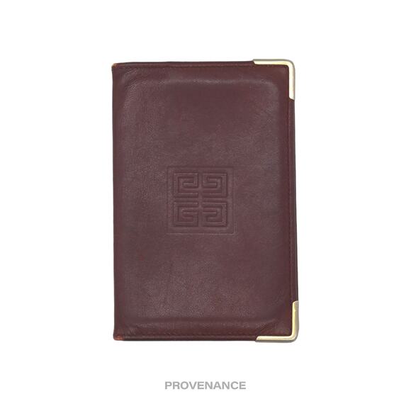 🔴 Givenchy Pocket Organizer Wallet - Burgundy Leather - Picture 1 of 5